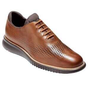 Cole Haan Men's 2.Zerogrand Laser Wingtip Oxford, British tan/Java